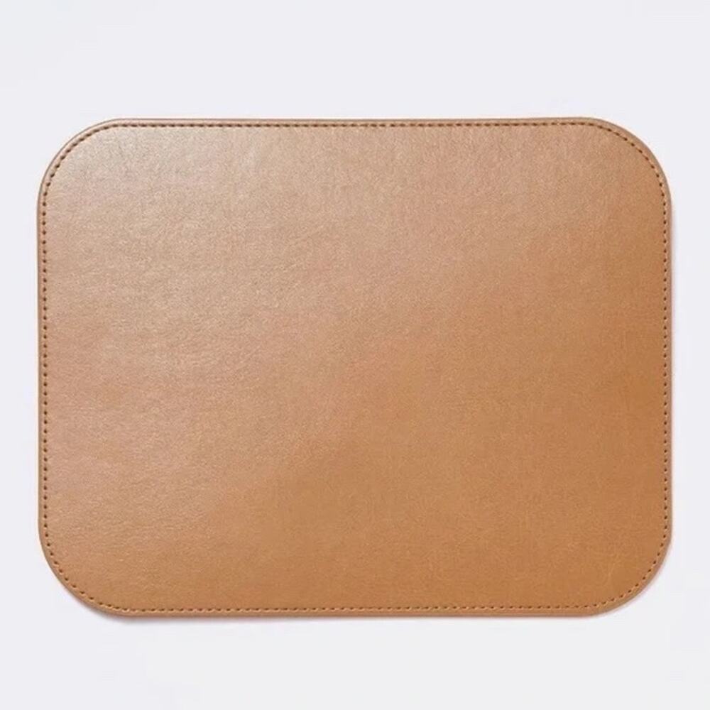 Threshold NWT Faux Leather Mouse Pad Brown 9.75 x 7.75
